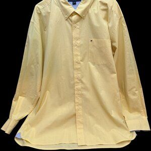 Men's Tommy Hilfiger Button Up yellow Gingham print XL